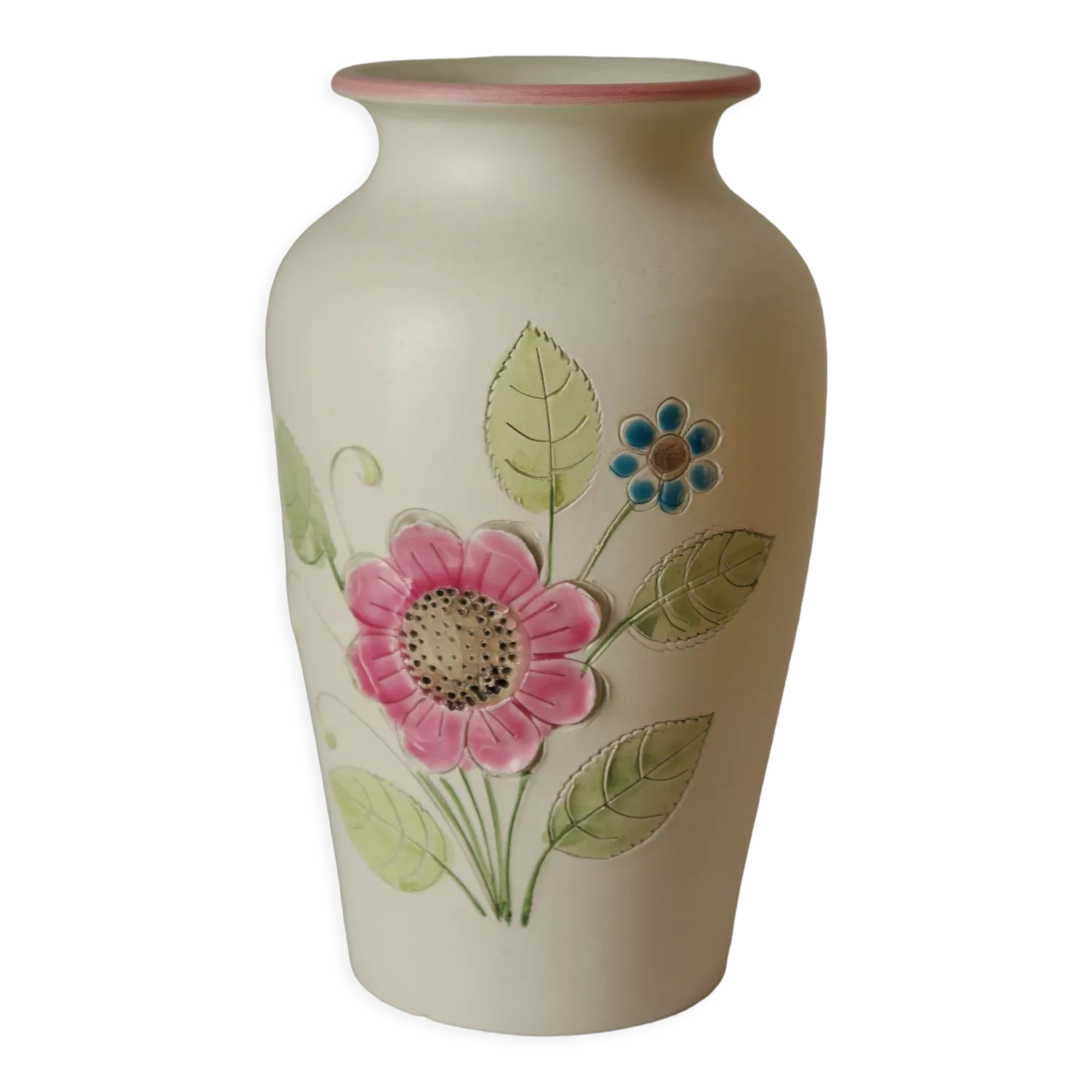 Vintage ceramic flower vase Italy Cadorev