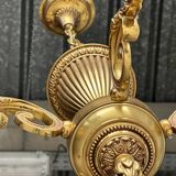 Lustre classique doré à 5 bras de lumière
