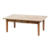 Antique pinewood coffee table with a drawer and a rural appearance