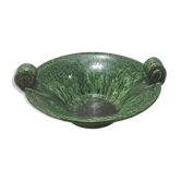 Coupe Foucard-Jourdan Vallauris en céramique verte, 1960