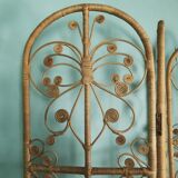 Peacok rattan screen