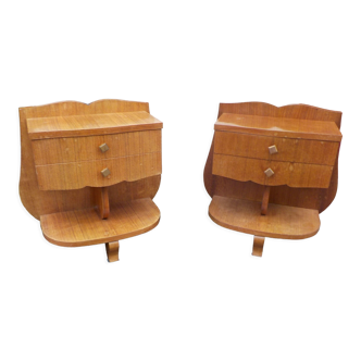 Pair bedside tables art deco bedside table