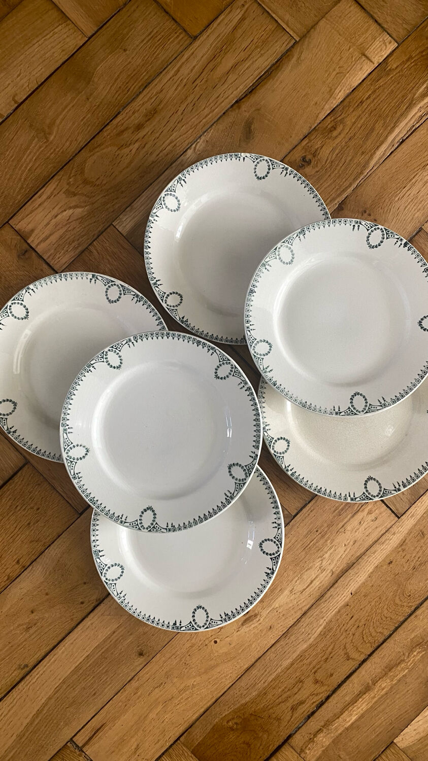 Set of 6 flat plates Saint Amand