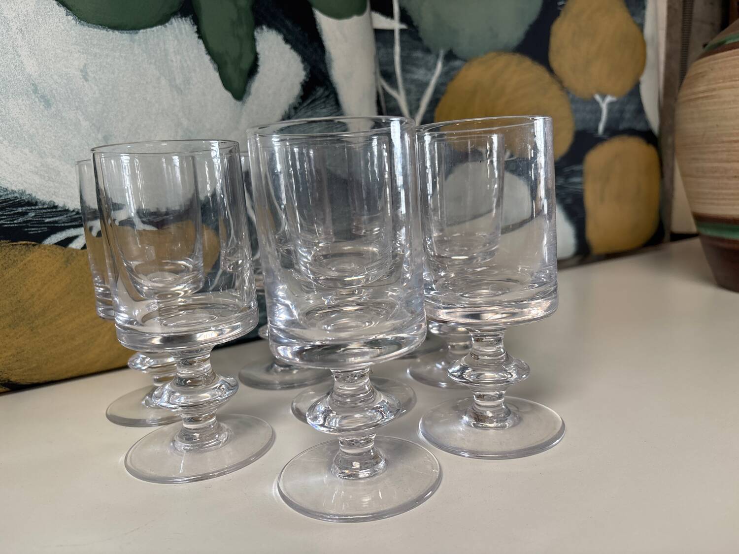 Set of 8 Saint Louis Baccarat Diabolo water glasses