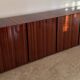 Monumental rosewood sideboard zebrawood lacquered mid-century design 1970