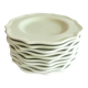 11 assiettes plates vert d'eau