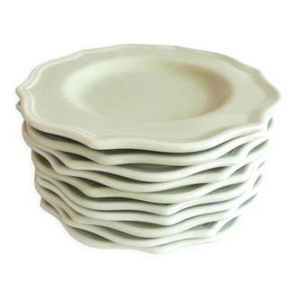 11 flat plates green water