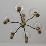 Vintage Brass Pendant Light Elegant Rustic Chendelier Colonial Style