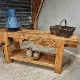 Old workbench side table bathroom furniture 48 x 193 cm