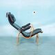 Design lounge armchair & ottoman 70s Bruno Mathsson Pernilla