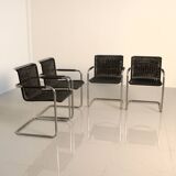 Set of 4 "D41" chairs by Jean Prouvé for Tecta 80's