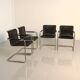 Ensemble de 4 chaises "D41" par Jean Prouvé pour Tecta 80's