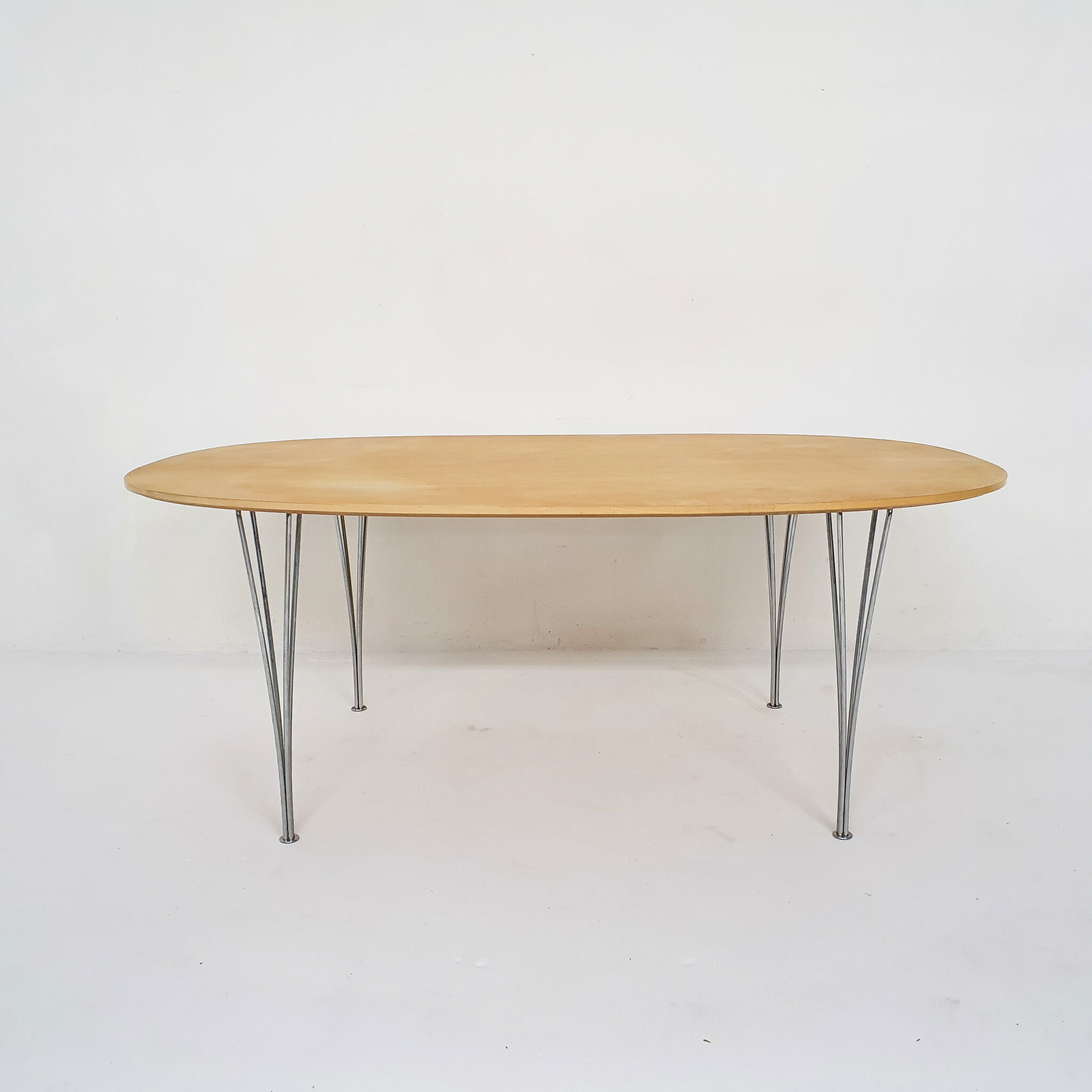 Large "Superellipse B613" dining table by Piet Hein and Bruno Mathsson for Fritz Hansen,Denmark 1994