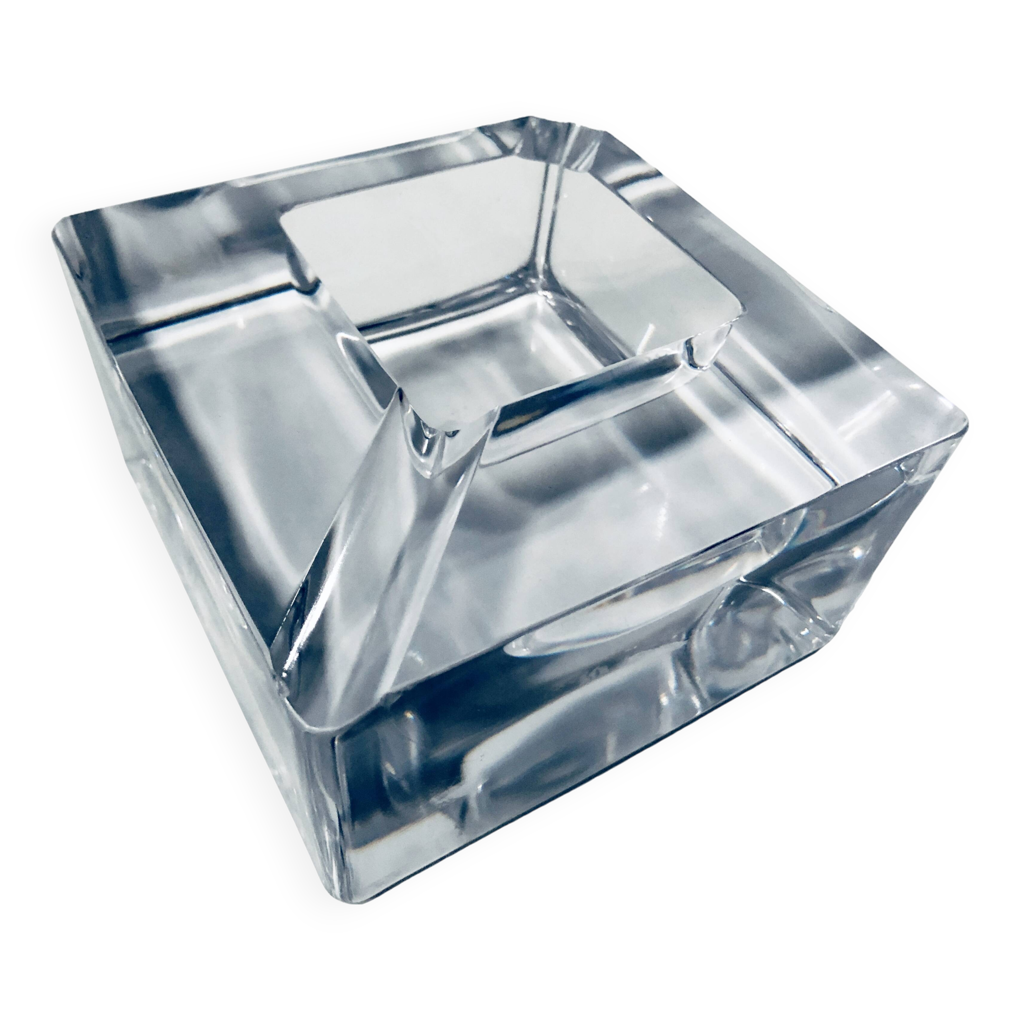 Large Vintage Ashtray • Crystal • Sèvres France • 1970