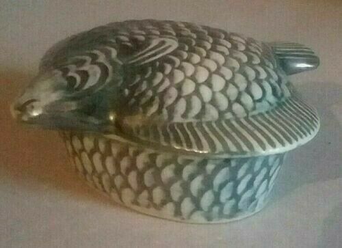 Bonbonnière en porcelaine poisson porcelaine de France