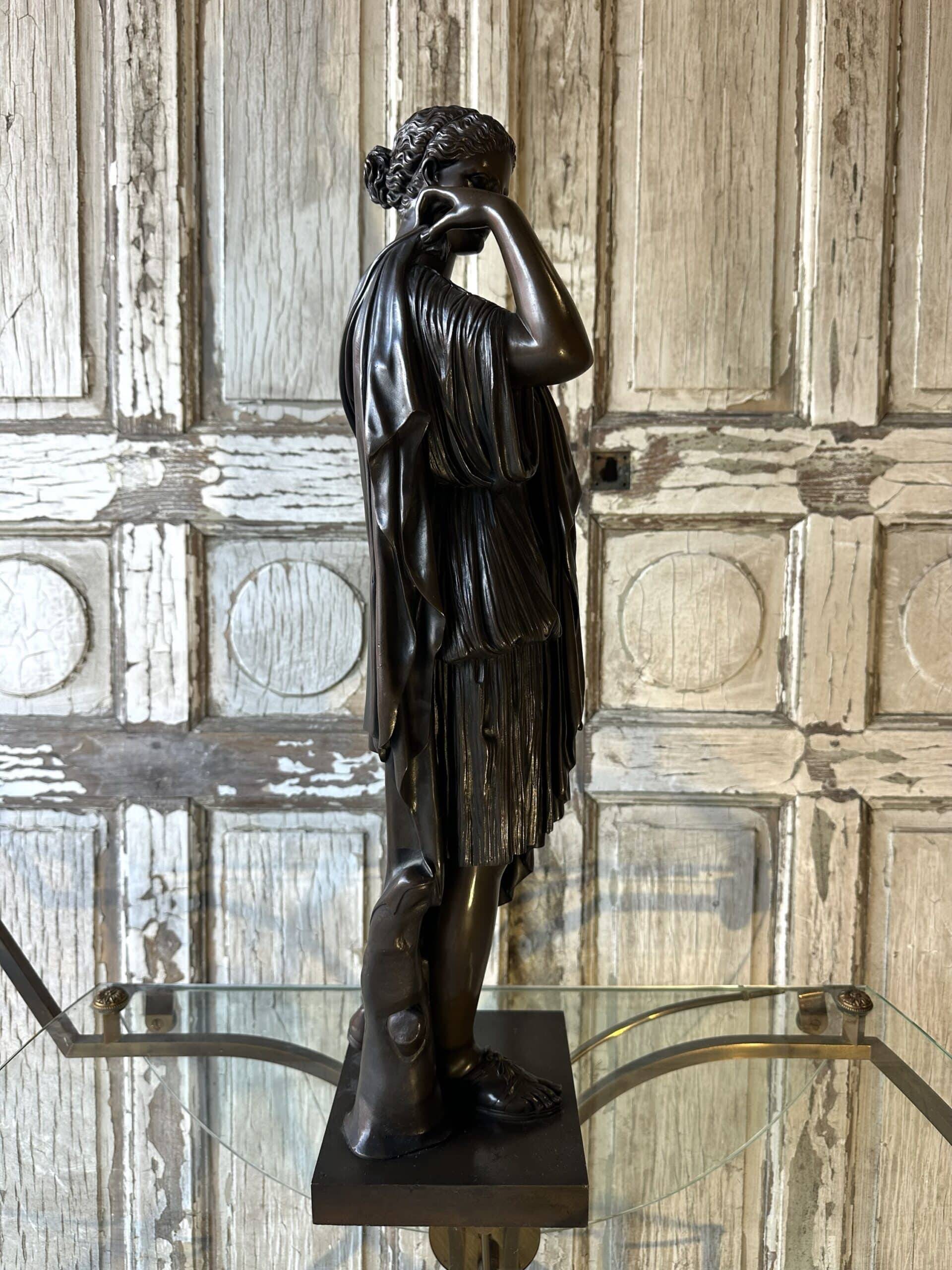 Sujet en bronze Diane d’après Praxitèle circa 1900