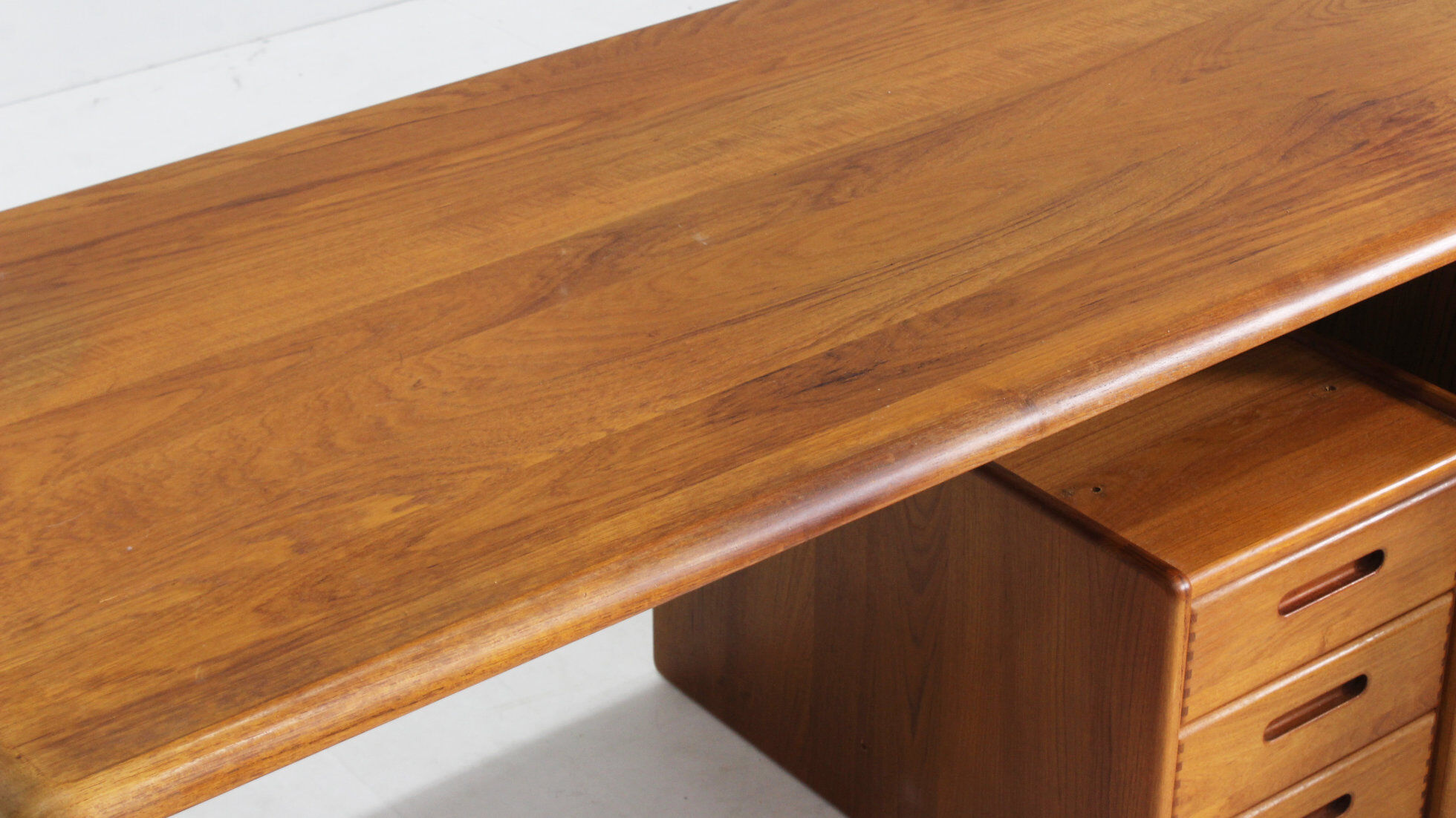 Vintage Danish solid teak desk 1960s