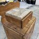 Art Deco bedside in oak and marble