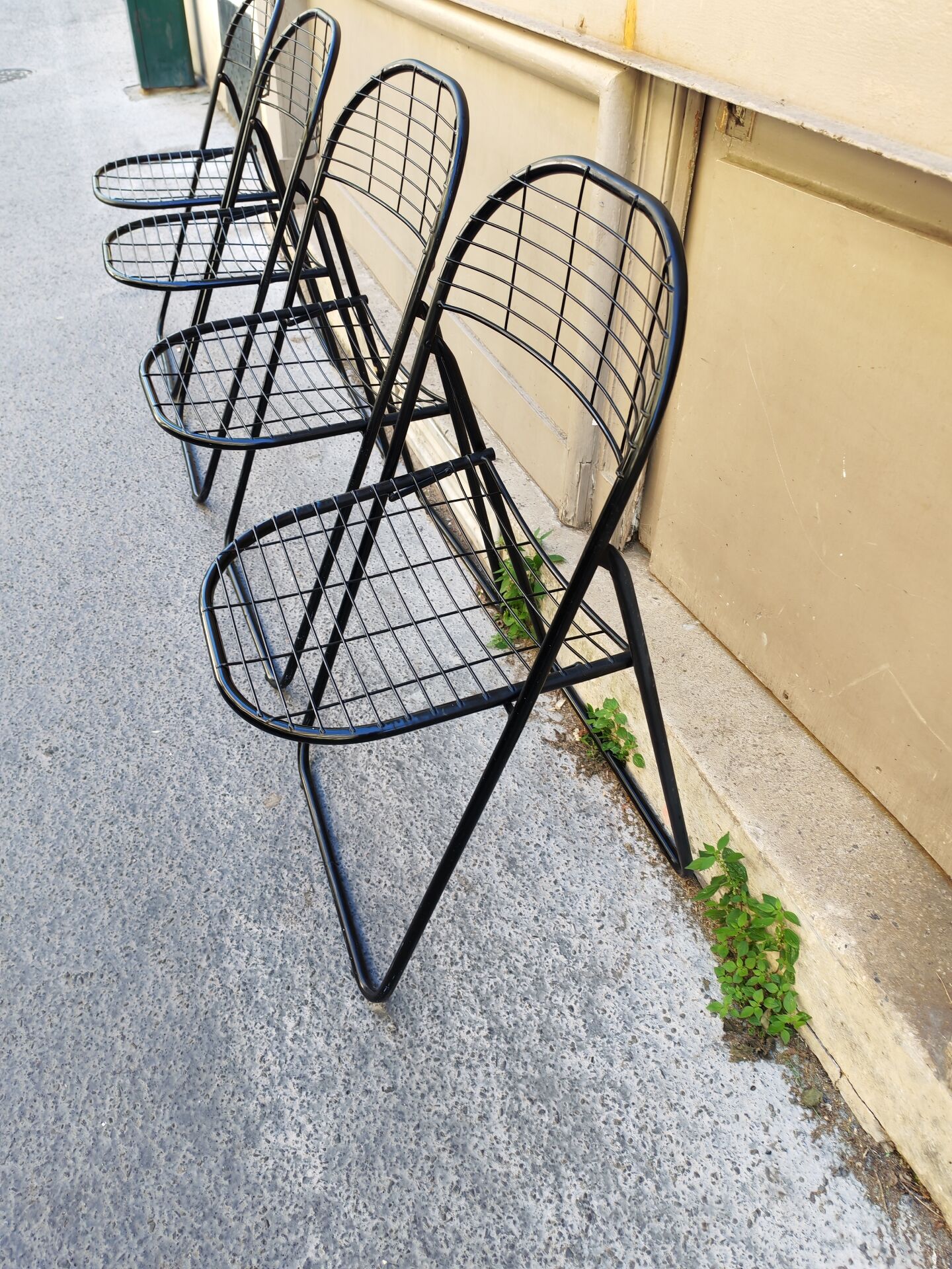 Set of 4 minimalist chairs "Åland" Niels Gammelgaard 1980