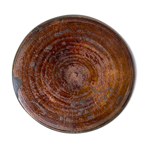 Plat terre cuite, émail