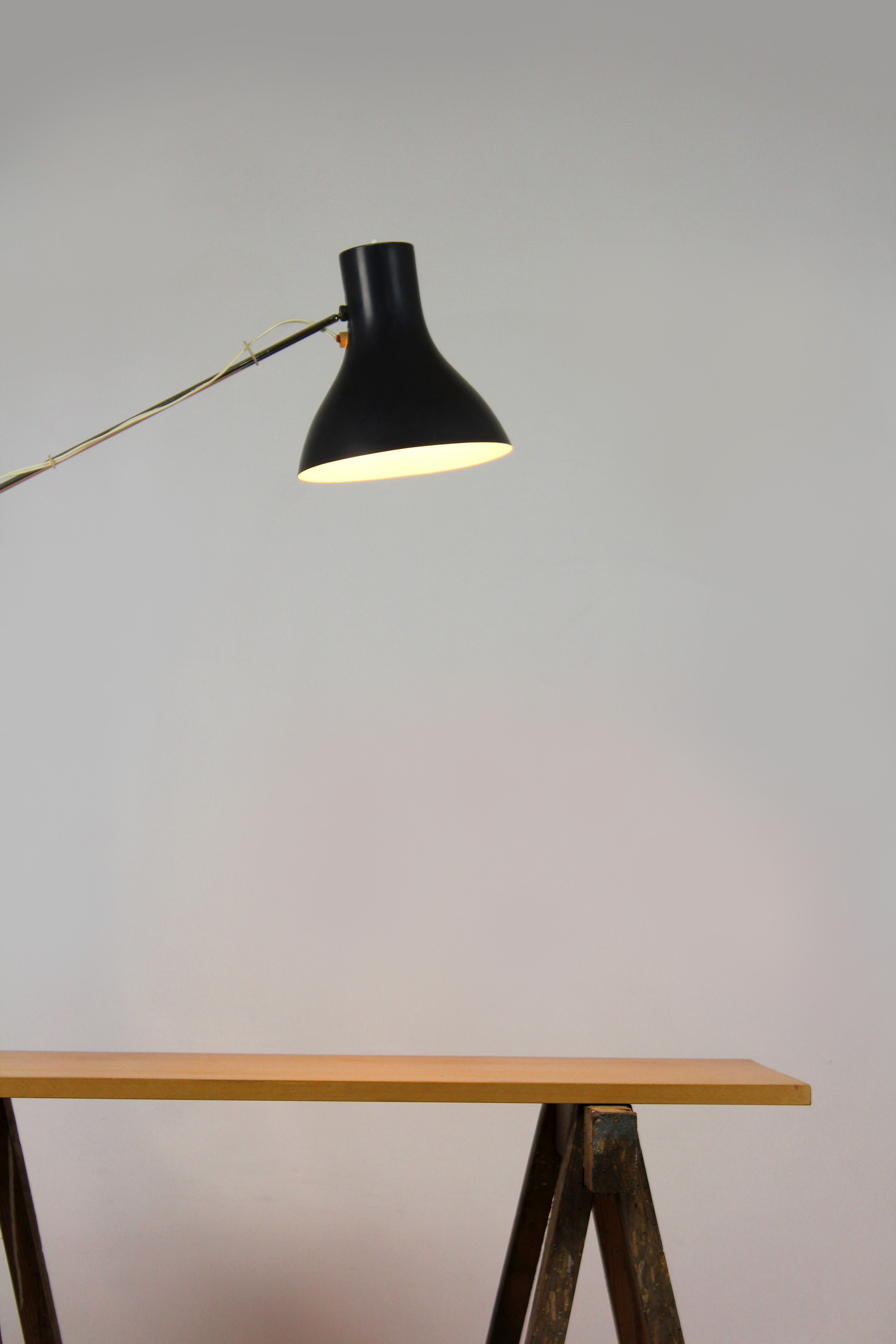 industrial table lamp by Josef Hurka for Napako, 1960