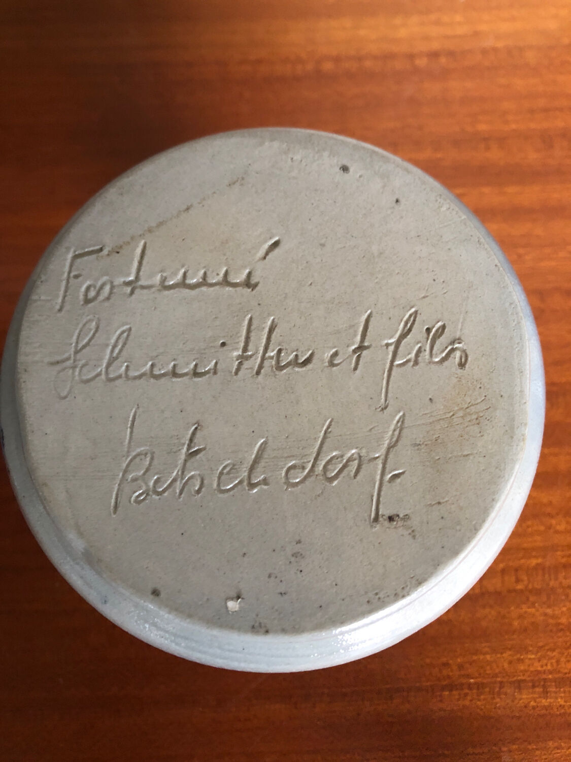 Paire de bougeoirs betschdorf schmitter céramique bleue vintage