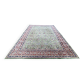 Large emerald Tabriz Persian rug 520x350 cm