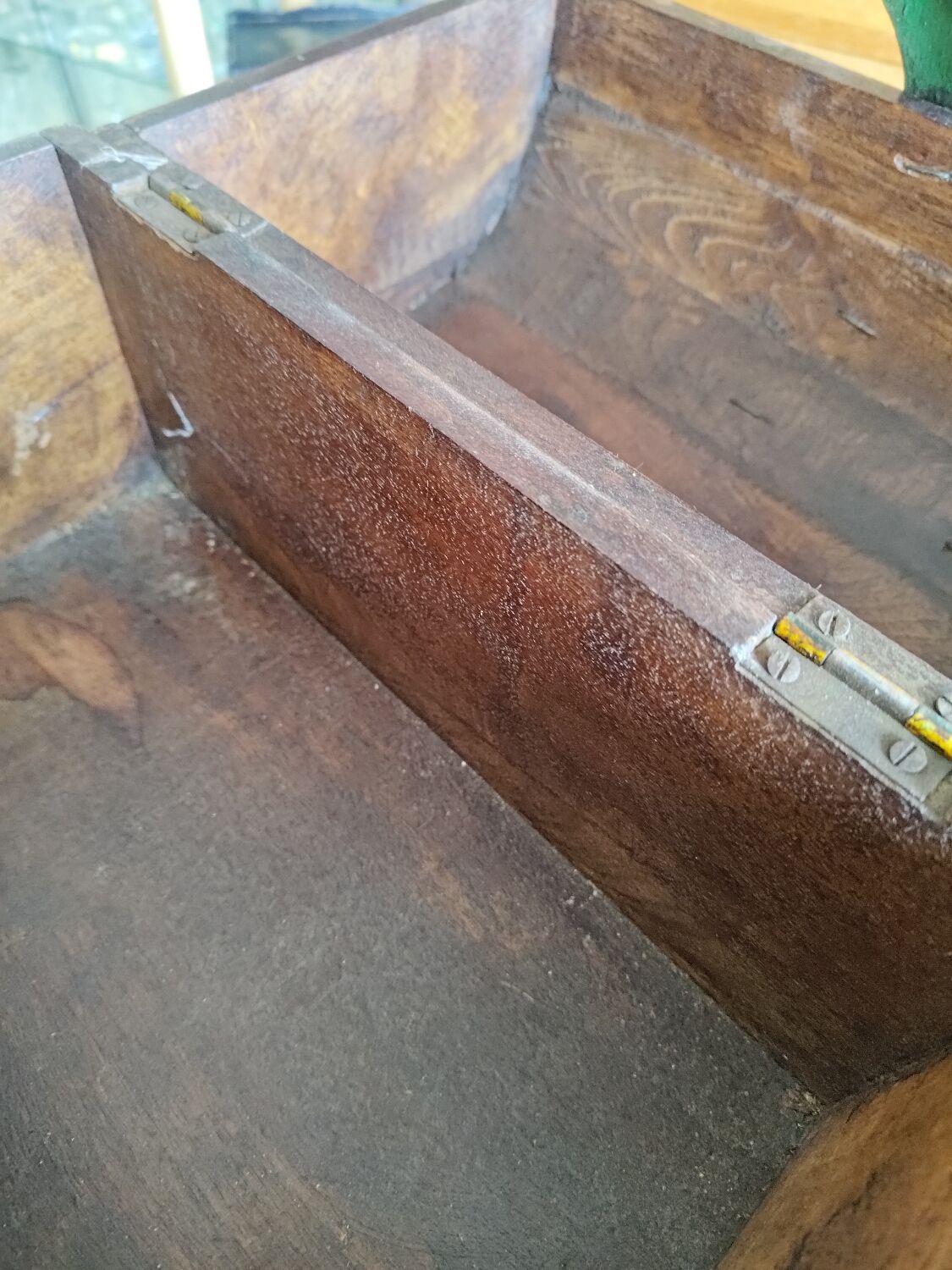 Indian wooden chest with wheels