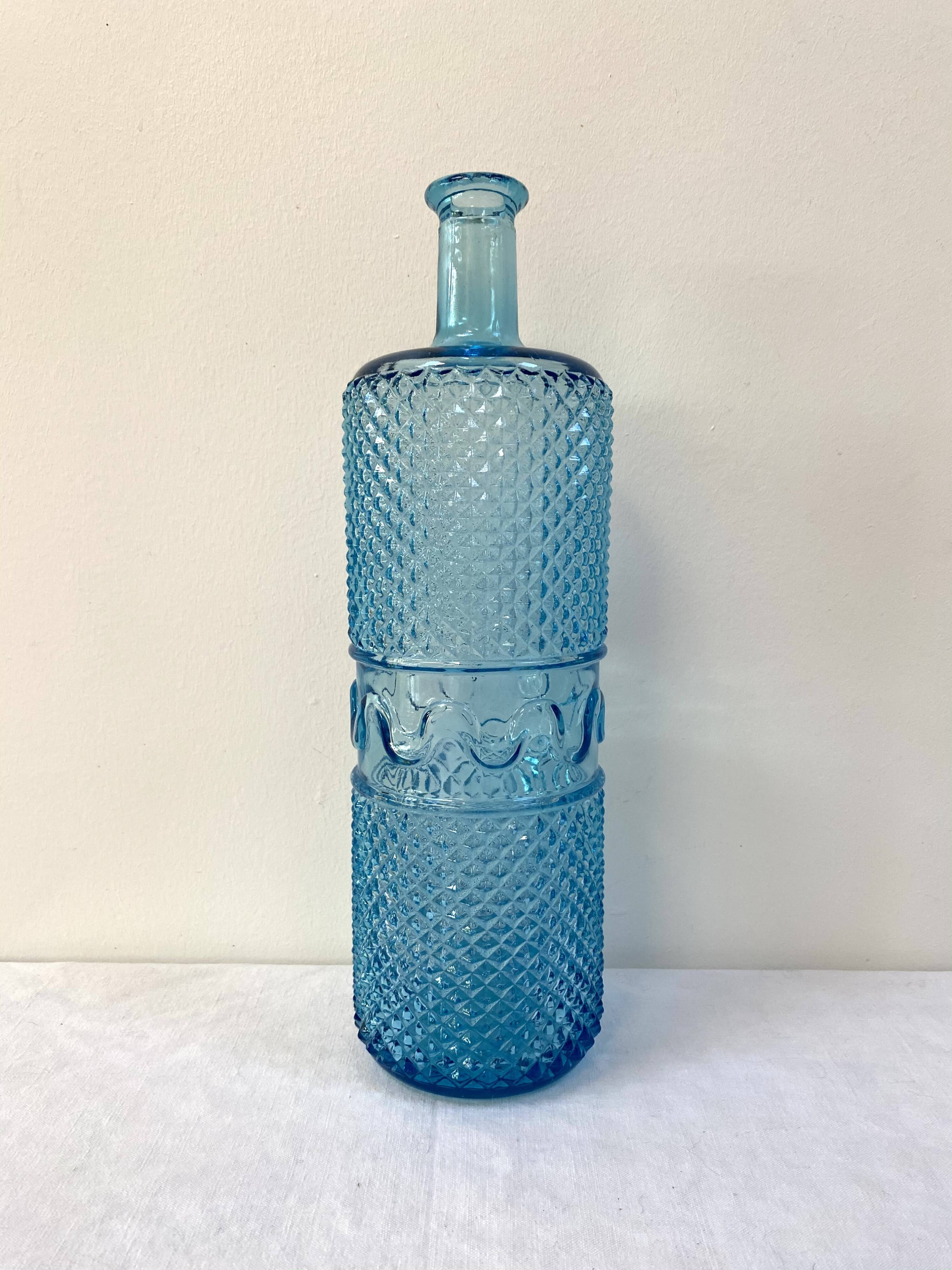 Empoli carafe in blue-turquoise glass