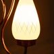 1950s Swedish mid-century suspension, vintage opaline lamp.