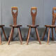 Vintage brutalist heart shaped chairs, 1960s