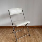 Folding chair in faux leather