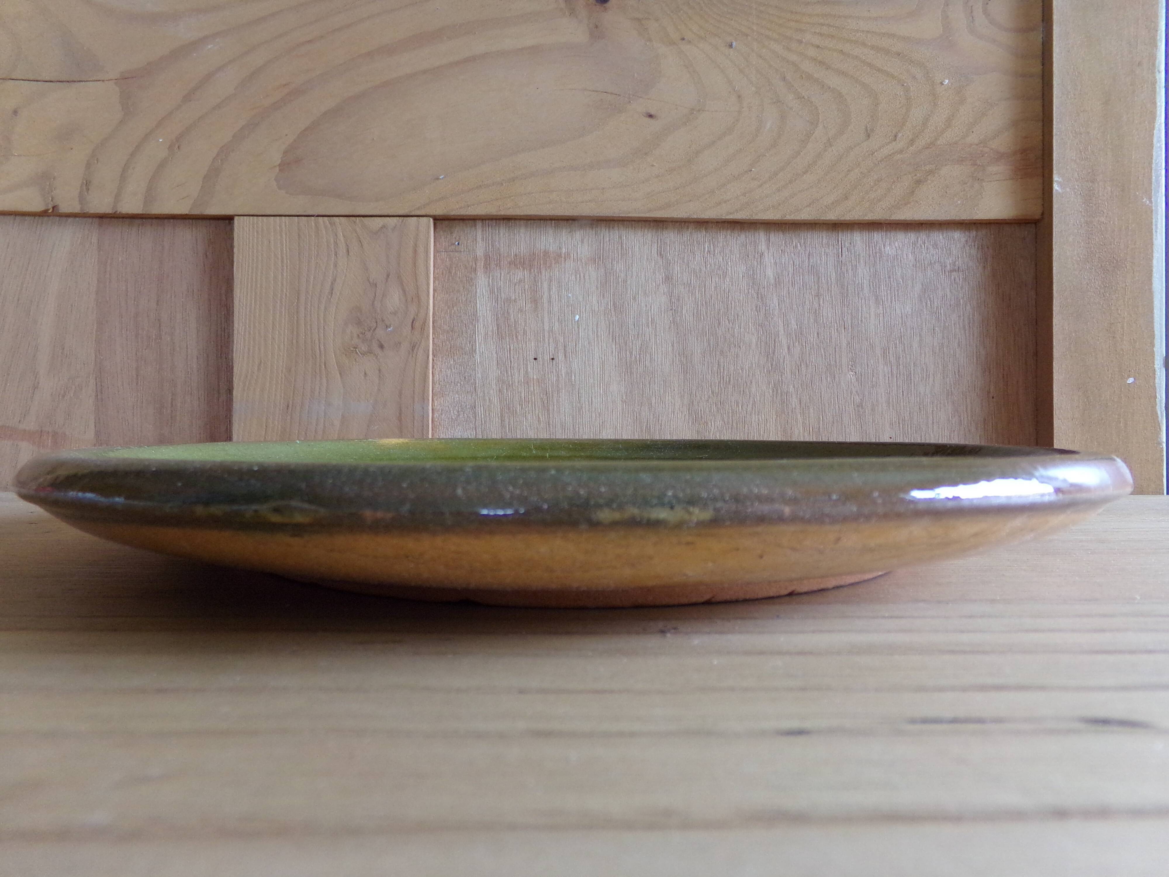 Glazed terracotta dish