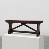 Rustic wooden bench in Wabi Sabi style, France 1900s