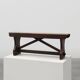 Rustic wooden bench in Wabi Sabi style, France 1900s