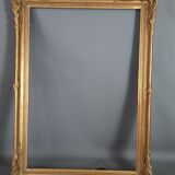 Old gilded stucco wood ear frame 63x45.5 cm, foliage 56.4x39 cm SB