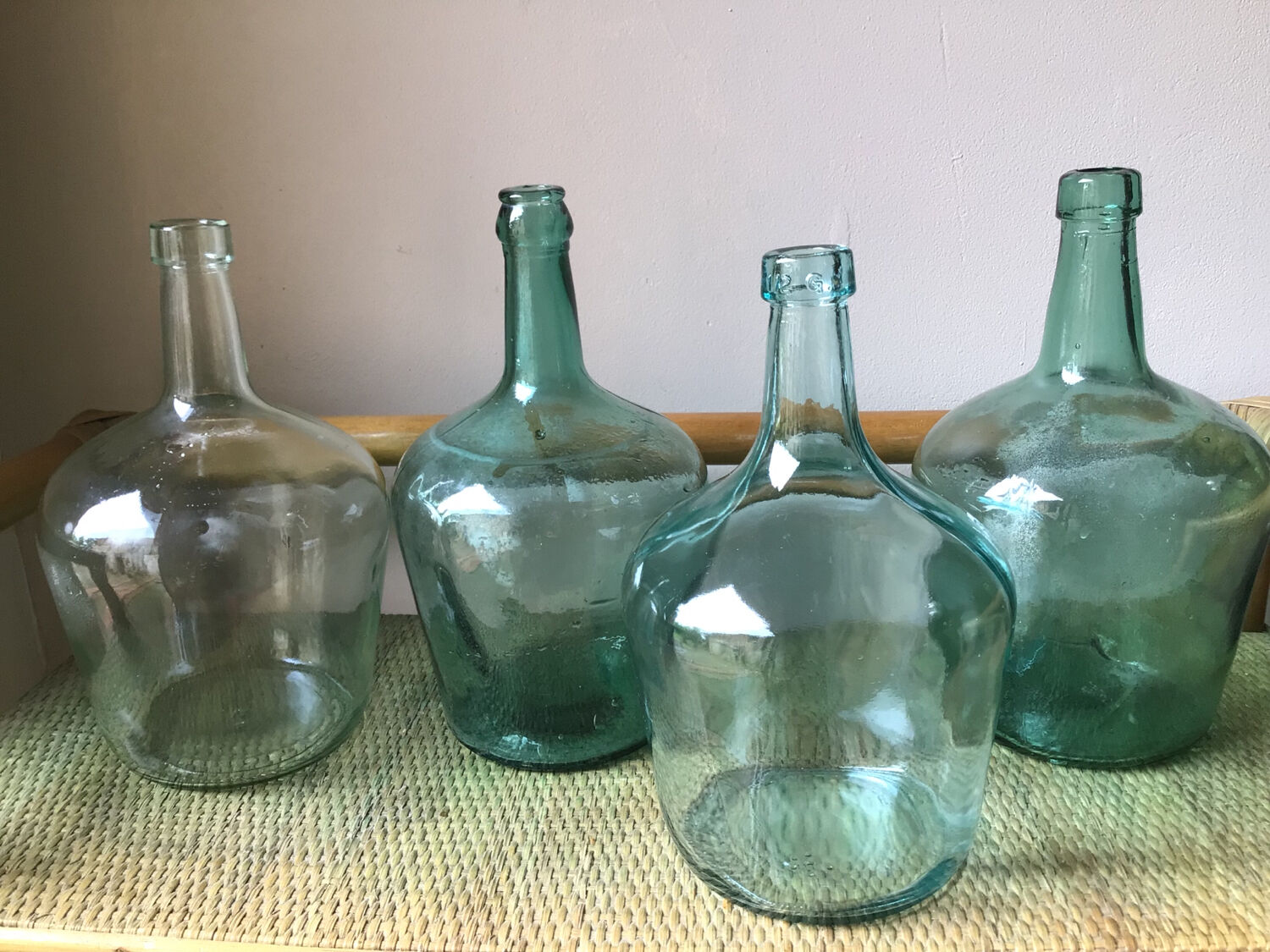 Set of 4 glass cylinders