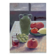 Peinture ancienne huile sur carton nature morte fruits table
