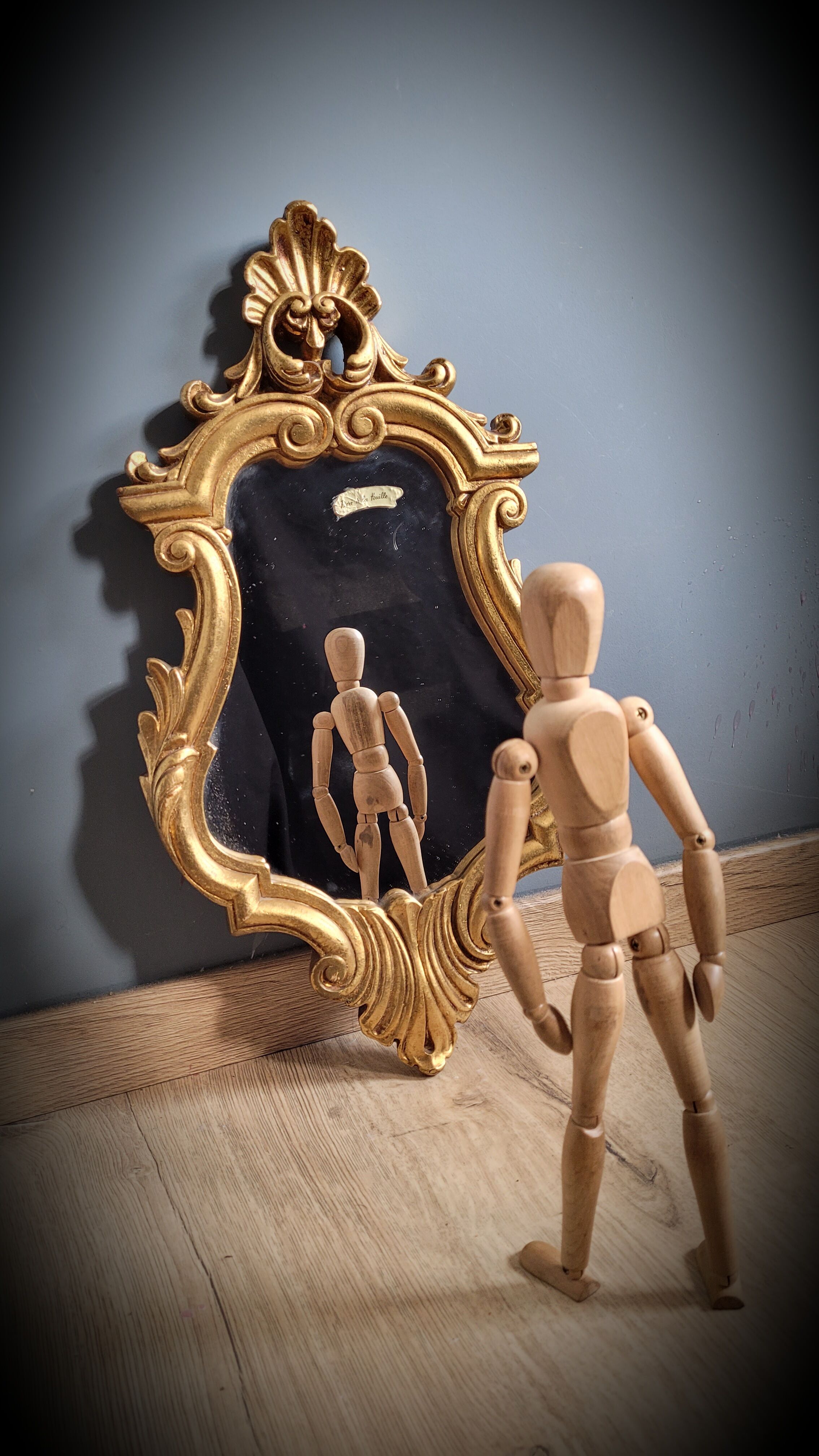 Mirror 48x28 gilded with leaf