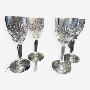 Suite de 4 verres a porto ou vin cuit cristal st louis modele chantilly transparent art de la table