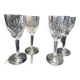 Suite of 4 port or wine glasses st louis crystal cooked wine glasses transparent chantilly model table art