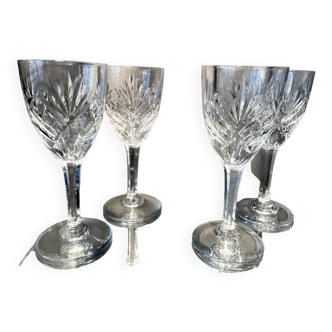 Suite de 4 verres a porto ou vin cuit cristal st louis modele chantilly transparent art de la table