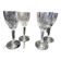 Suite of 4 port or wine glasses st louis crystal cooked wine glasses transparent chantilly model table art