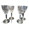 Suite of 4 port or wine glasses st louis crystal cooked wine glasses transparent chantilly model table art