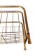Modernist, gold, newspaper basket, Belgium 1980s.