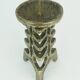 Outstanding 1960s 70s mid century brutalist brass candleholder for one big candle