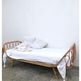 Vintage rattan bed