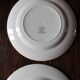 Set of 6 mismatched Art Deco red green yellow dinner plates Digoin