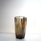 Old Art Deco vase - Smoked cut glass - France 1940