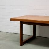 Vintage solid teak rectangular coffee table niels bach
